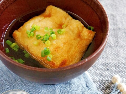 明石焼き風♪とろとろ卵豆腐入りこんがりお揚げさん